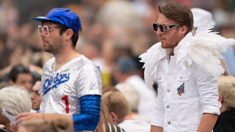 Elton John fans dressed up at Norwich gig