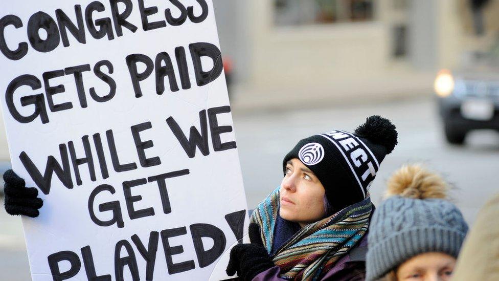 A protestor in Washington