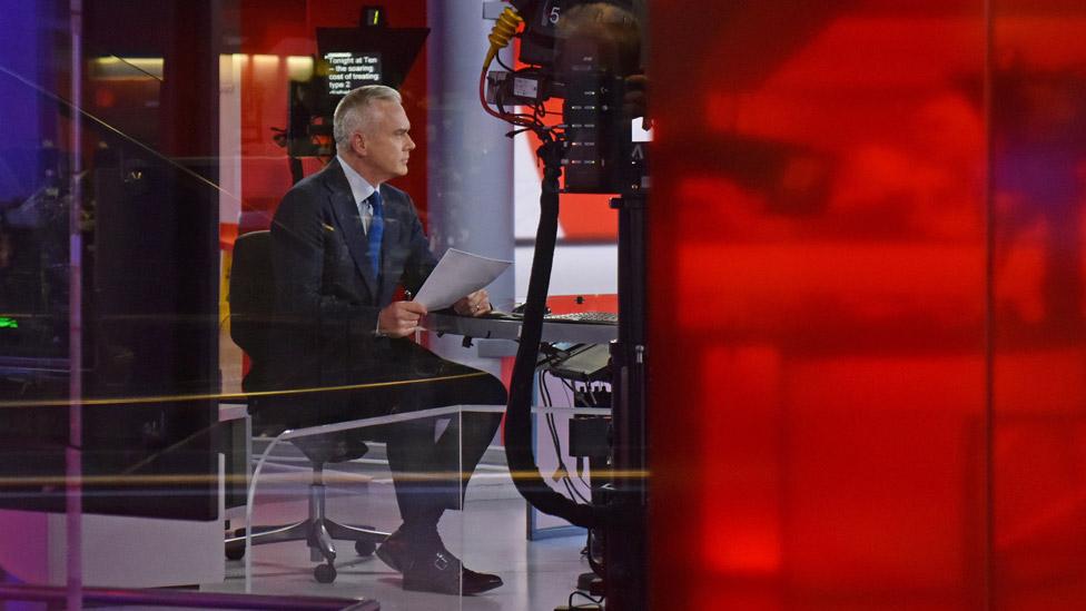 Huw Edwards in BBC News studio