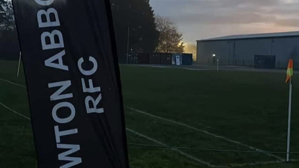 The pitch at Newton Abbot rugby club