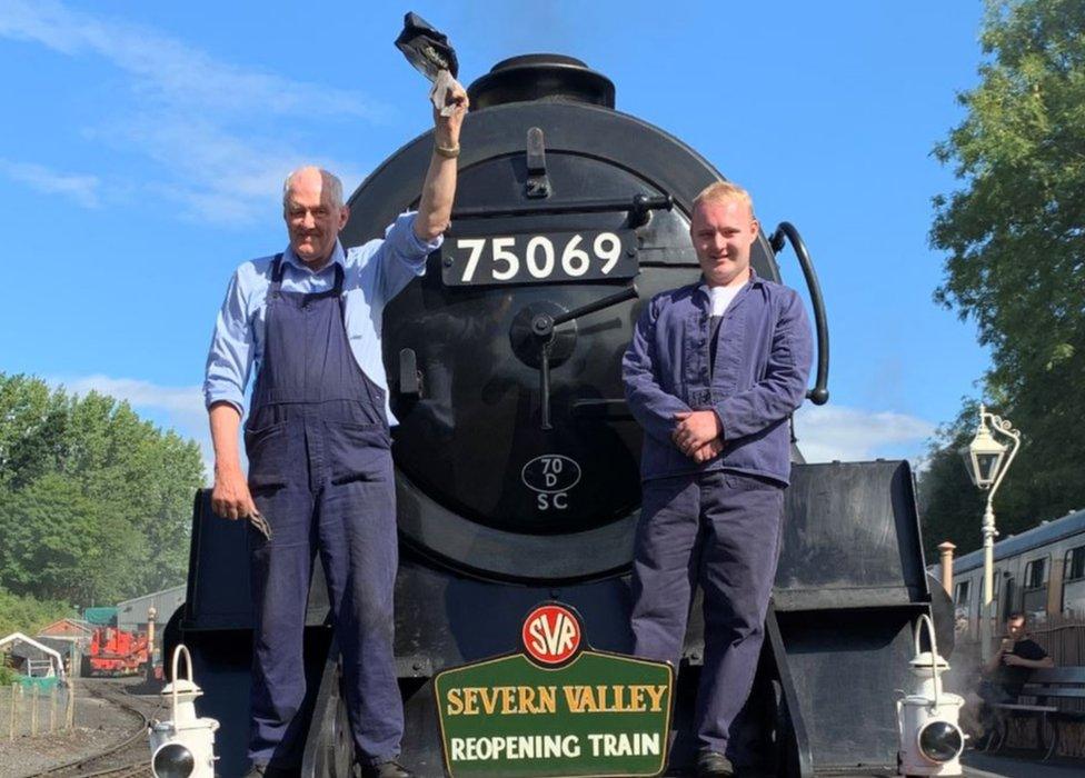 Driver Tony Bending and fireman Joshua Harvey