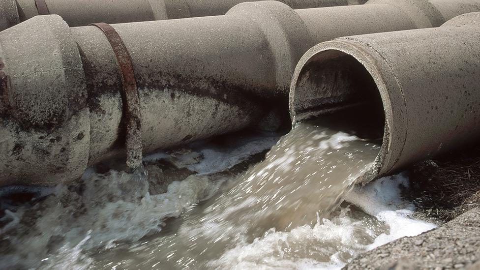 Outflow of wastewater, UK