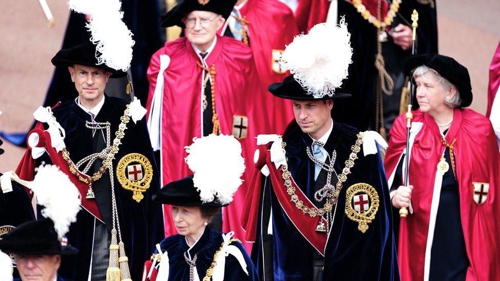 Prince of Wales, Prince Edward and Princess Anne