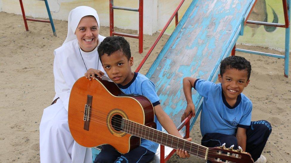 Sister Clare with children