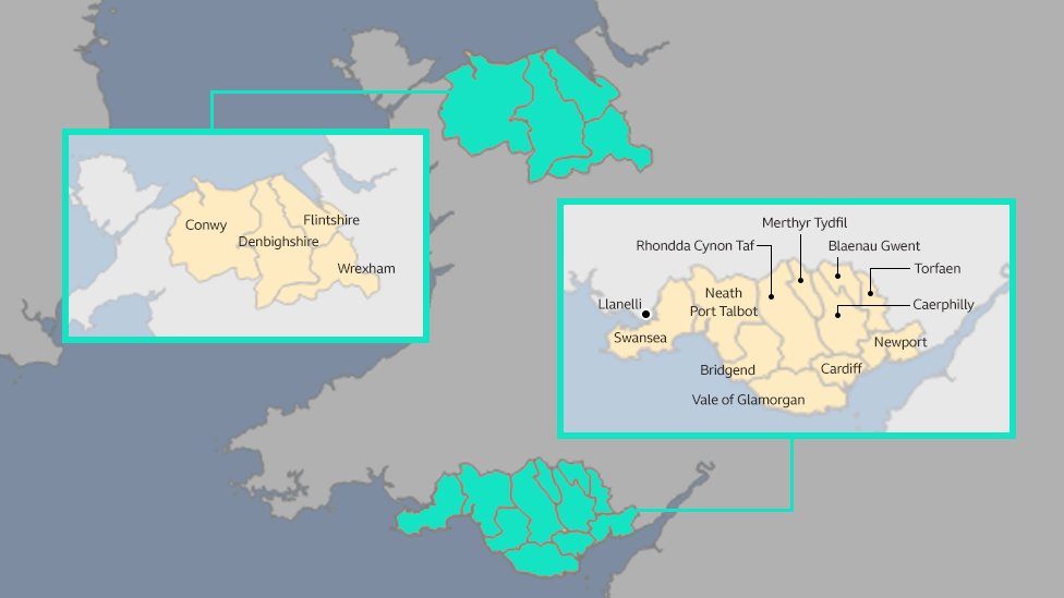 Graphic of areas subject to lockdown