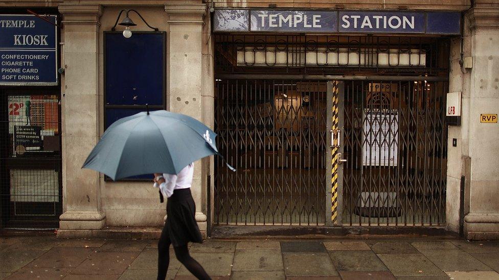 Temple Station closed in 2009 for a strike