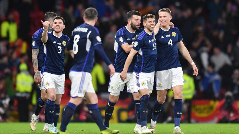 Scotland celebrating