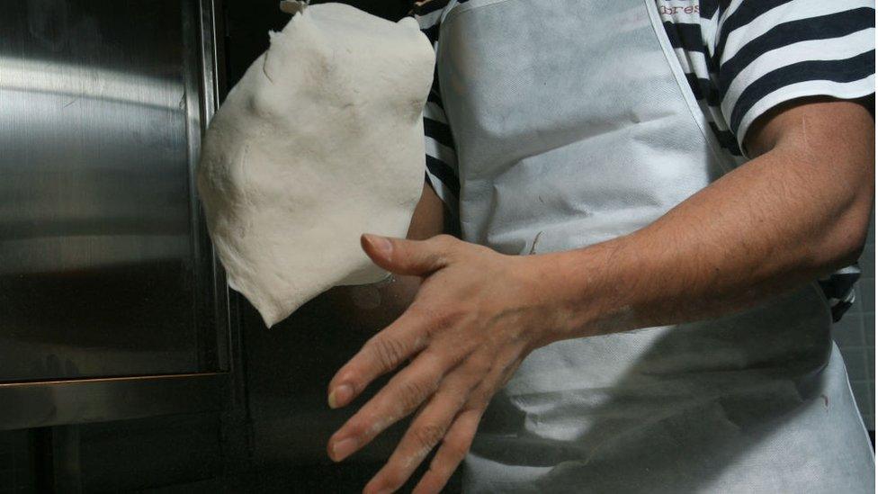 pizza dough throwing