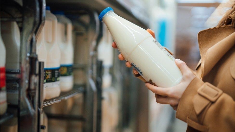 Milk shopper - stock shot