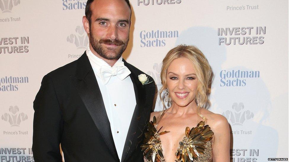 Kylie minogue and fiance Joshua Sasse