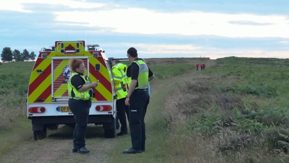 Edale Mountain Rescue Team on the Chatsworth Estate, in Derbyshire