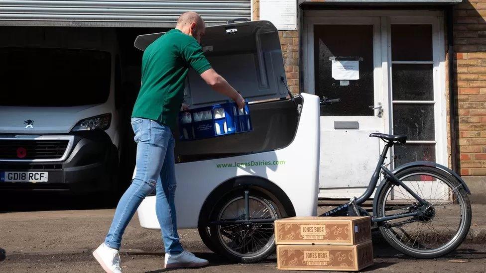 Man using an electric bike