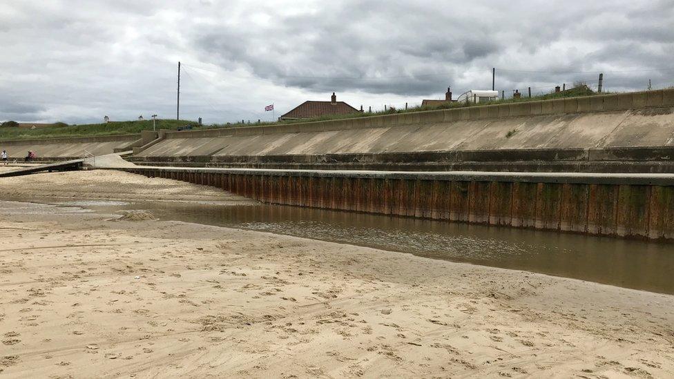 Seawall at Bacton