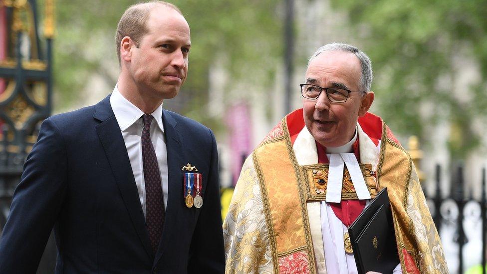 Duke of Cambridge and John Hall, Dean of Westminster