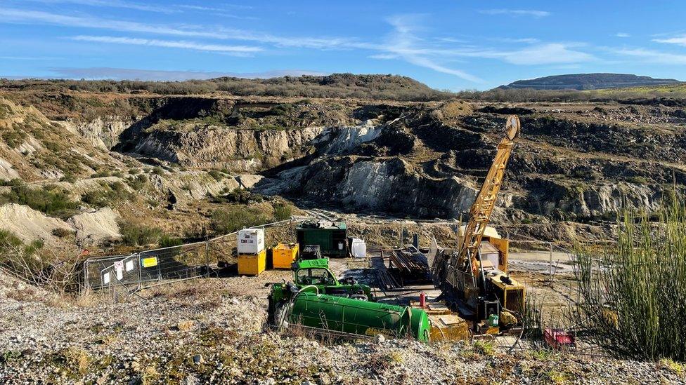 Cornish Lithium's drill rig at Trelavour