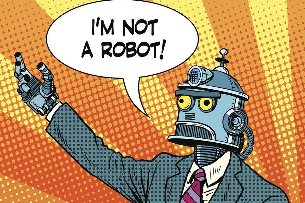 I am not a robot cartoon