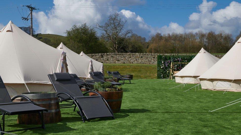 The Devonshire Arms Hotel & Spa sourced bell tents, garden furniture and other items so it could continue running its spa business from its lawn