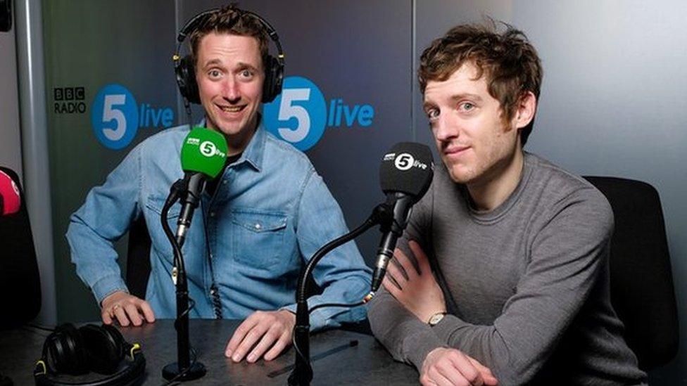 John Robins (left) and Elis James (right)