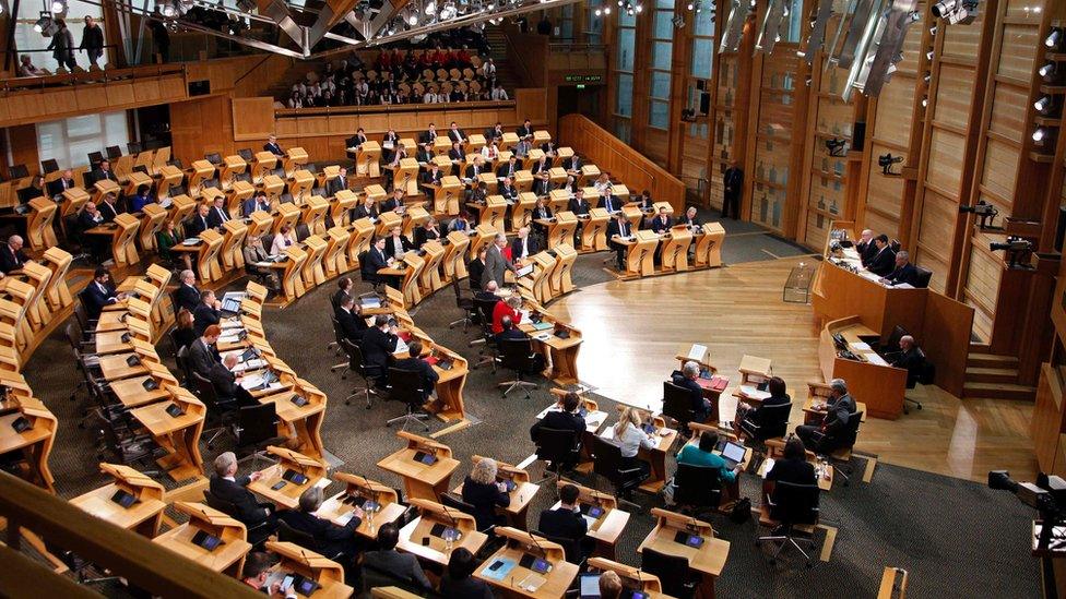 Scottish parliament in Edinburgh