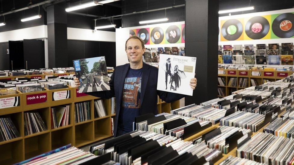 HMV's owner Doug Putman in the new HMV Vault store in Birmingham