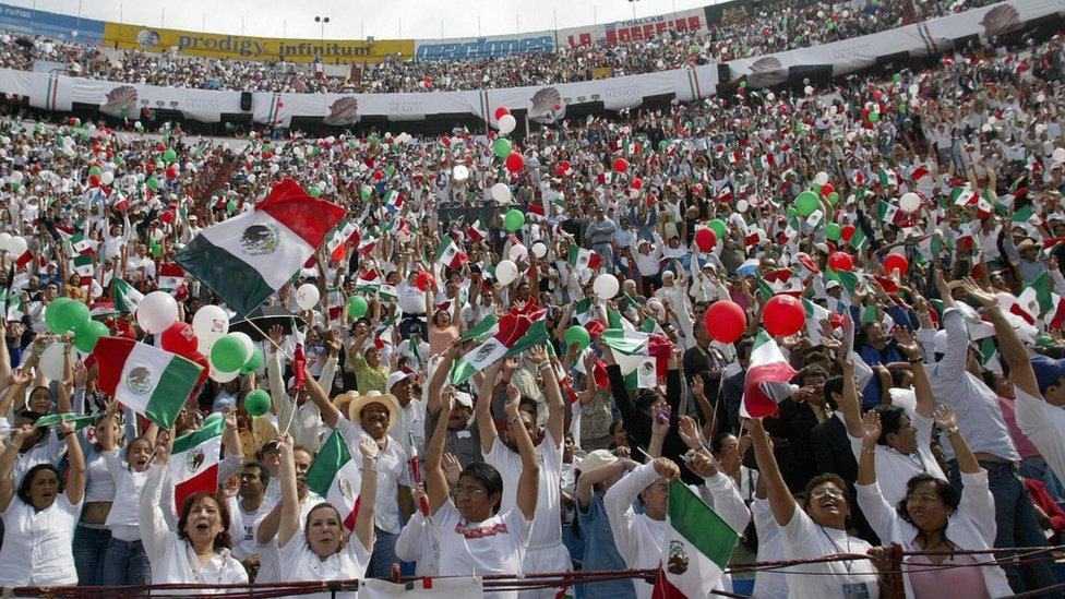 Mexicans at a rally