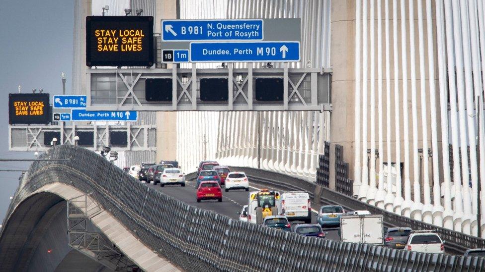 signs on the Queensferry Crossing