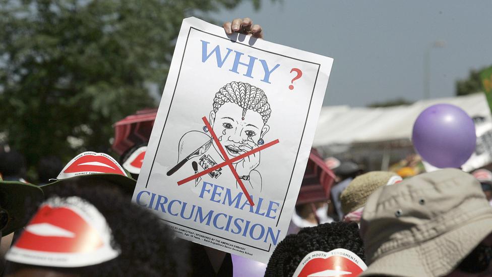 A demonstration against female genital mutilation, in Kenya 2007