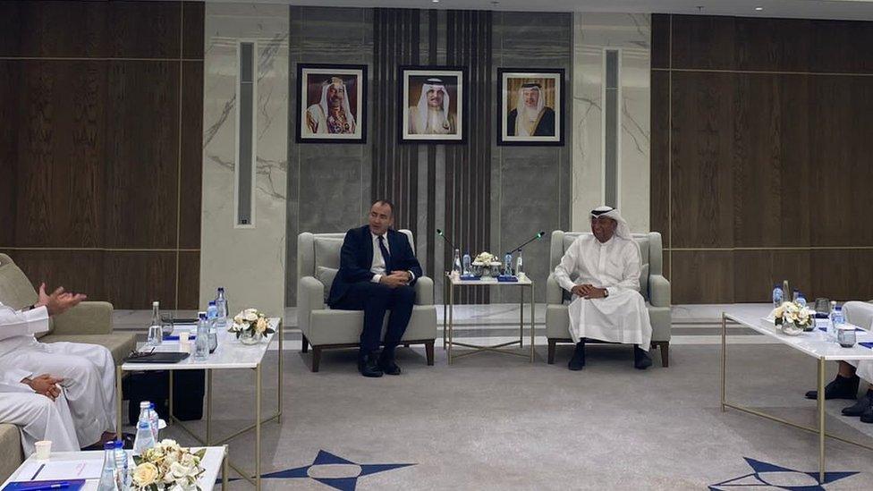 Chief Minister Alfred Cannan visiting officials in Bahrain