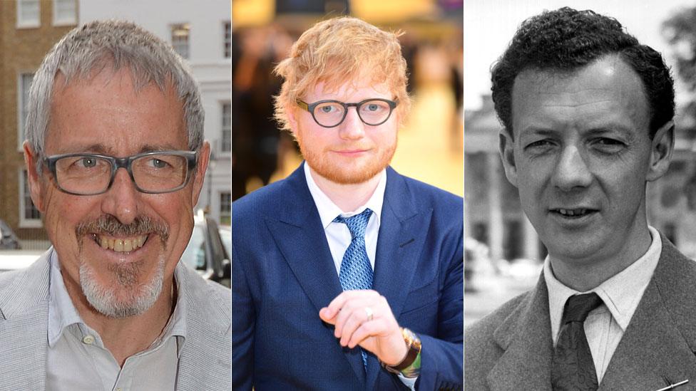 Griff Rhys Jones, Ed Sheeran and Benjamin Britten