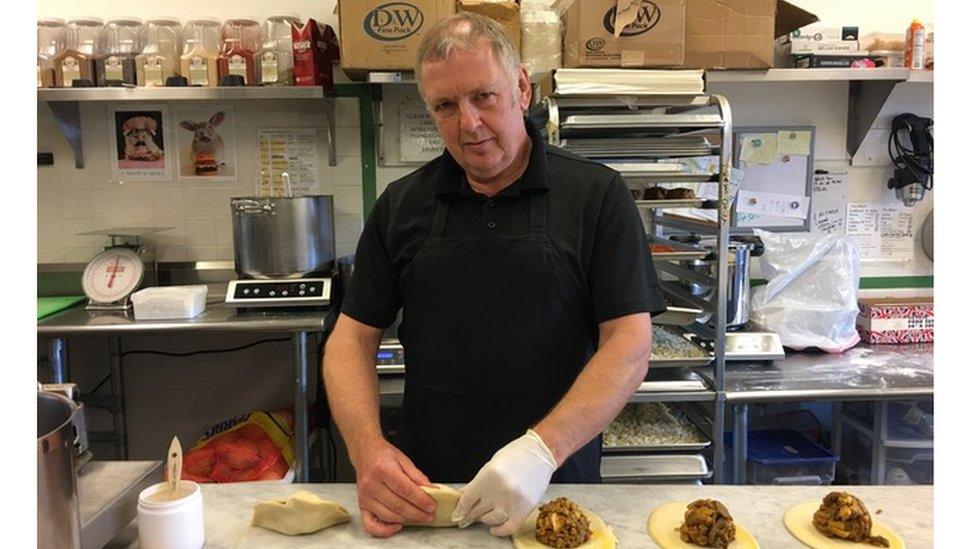 Mike Burgess making pasties