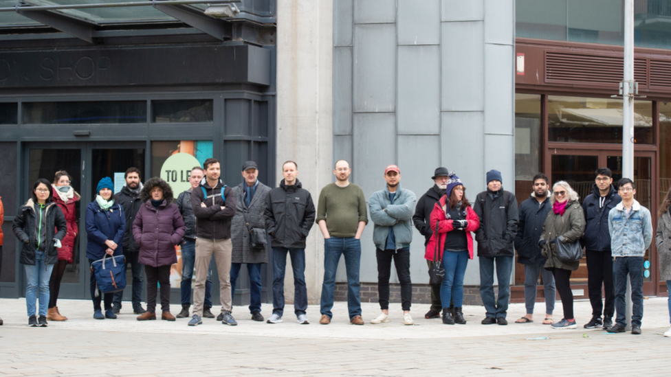 Residents pictured in November 2021 campaigning a late-night BrewDog bar at the former Costa Coffee in Millennium Parade