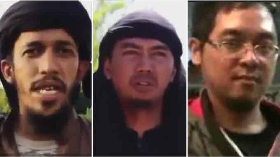 Three Indonesian IS leaders in Syria: Abu Jandal, Bahrumsyah, and Bahrun Naim