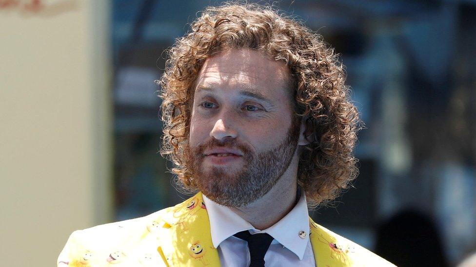 TJ Miller attends the premiere of The Emoji Movie in Los Angeles, California, 23 July 2017