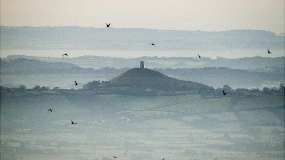 Glastonbury Tor, Somerset Levels