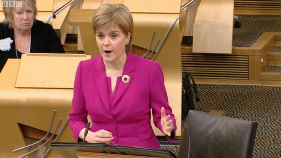 Nicola Sturgeon at FMQs