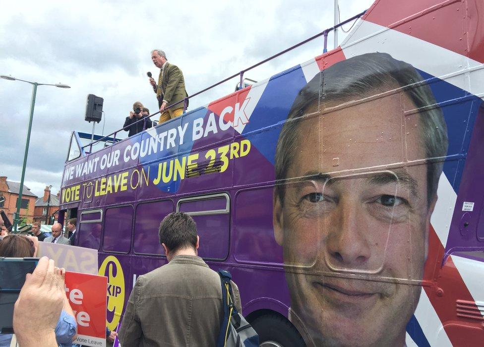 Farage on his bus