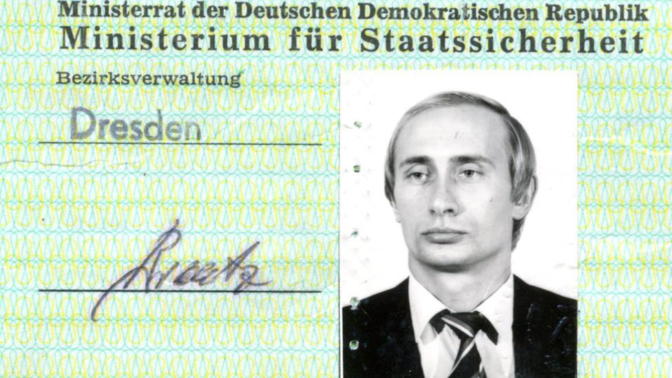 Putin old Stasi ID card