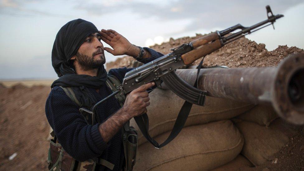 A Kurdish fighter