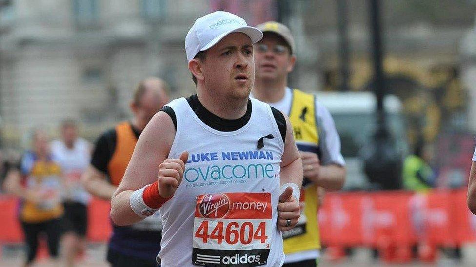 Luke Newman running the London Marathon