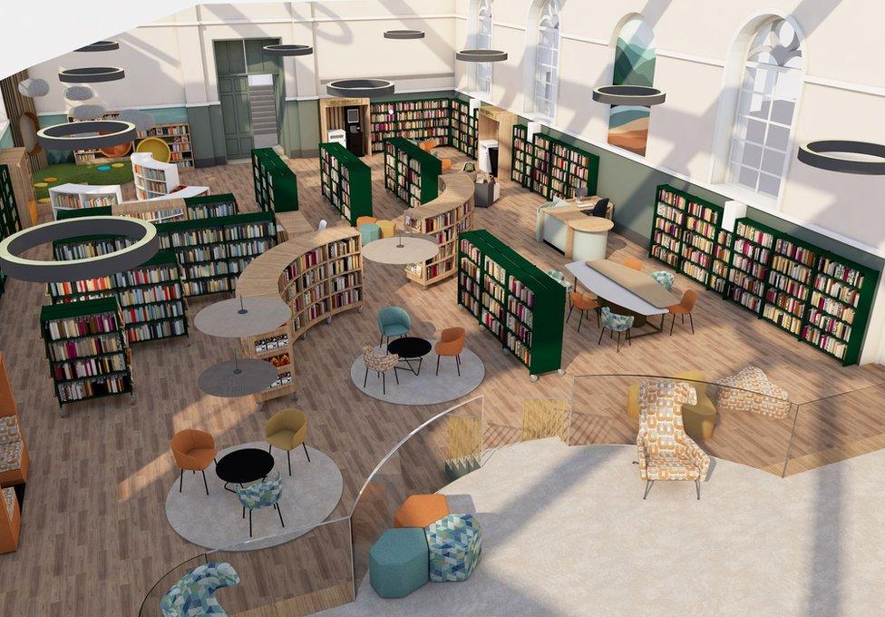 Artist impression for library and learning resource centre