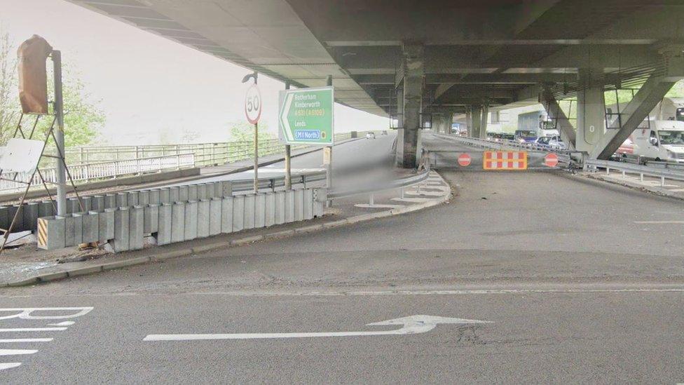 The lower deck of the viaduct