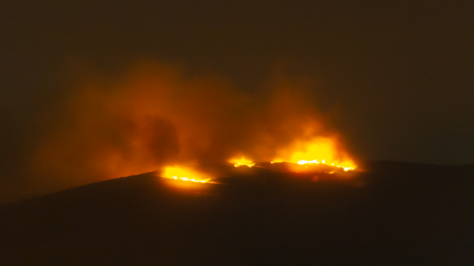 Fire on Cave Hill