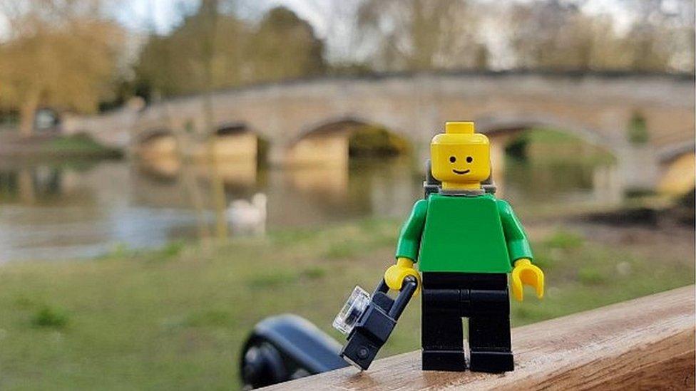 Lego man at Abbey Park