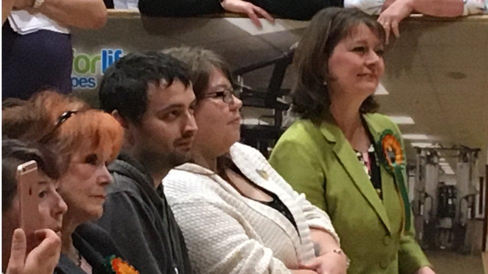 Leanne Wood at the Rhondda count