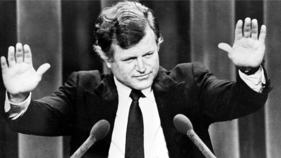 Edward Kennedy during the presidential Democratic National Convention of 1980