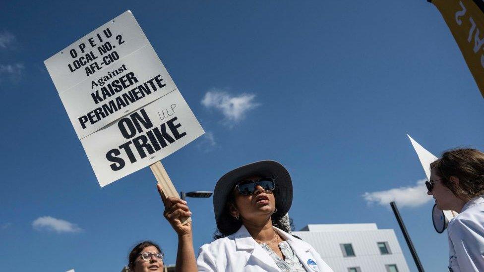 Kaiser Permanent worker in Virginia on 4 October