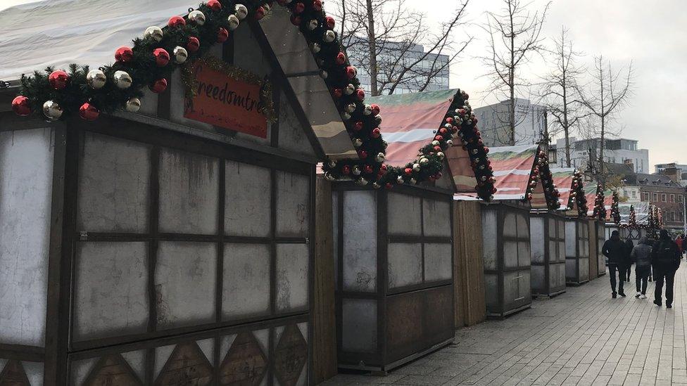 Nottingham Christmas market being dismantled