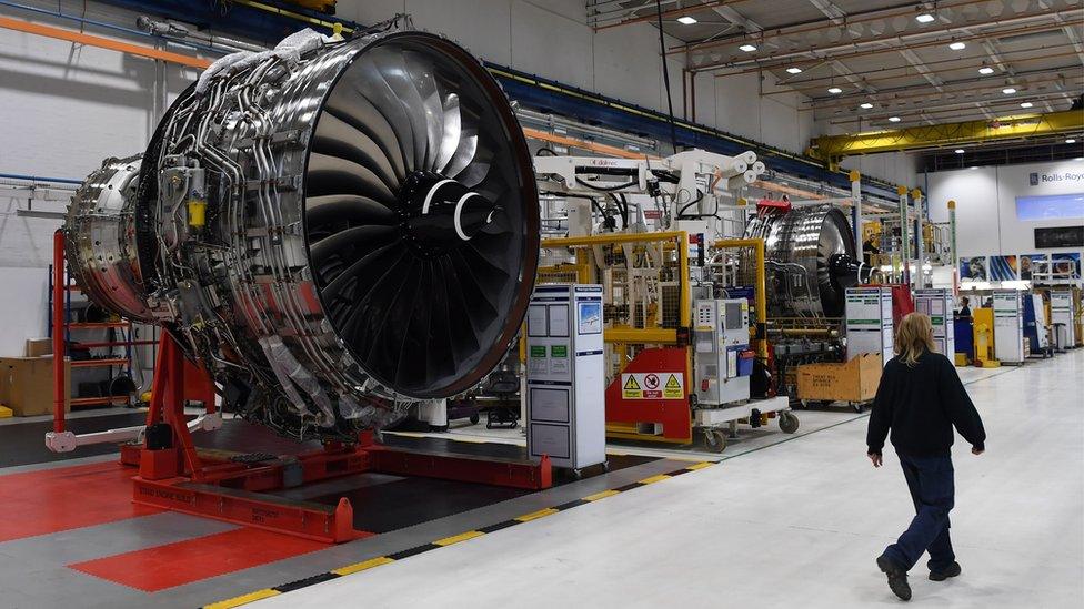 Rolls Royce Trent engine at Derby