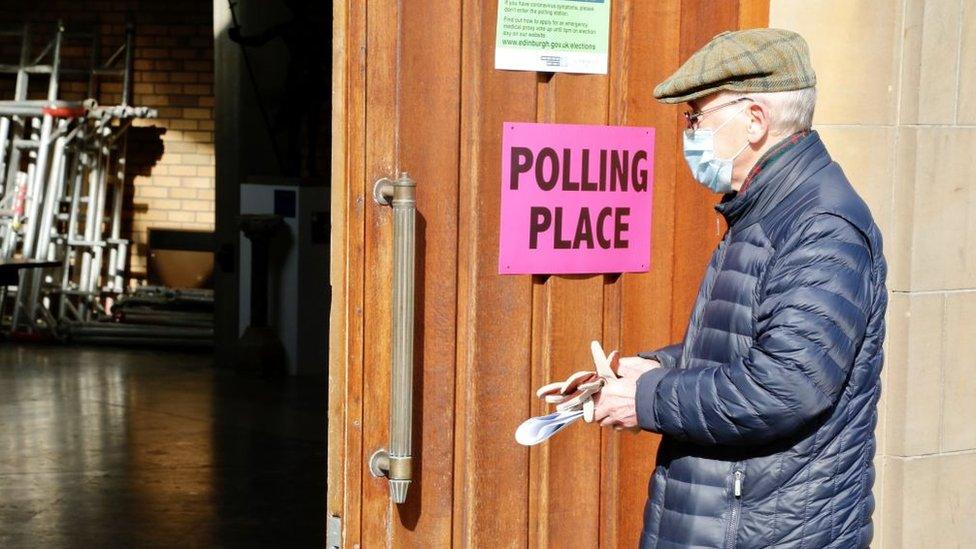 man going to vote