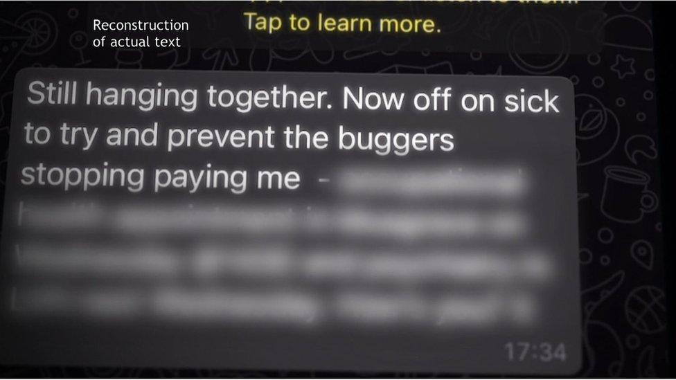 Text from BBC Spotlight programme